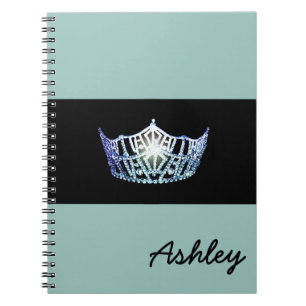 Miss America Aqua Crown Custom Aqua Notebook
