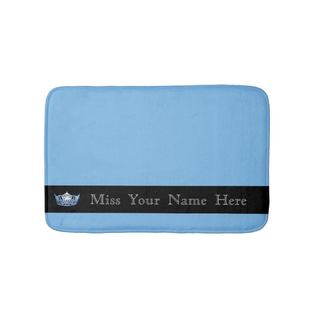 Miss America Blue Crown Bath Mat (Front)