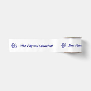 Miss America Blue Crown Satin Ribbon