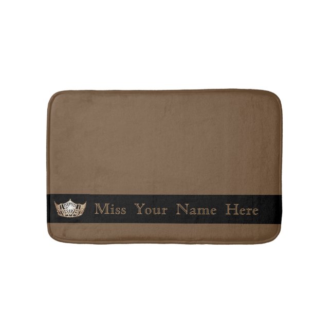 Miss America Brown & Crown Bath Mat (Front)