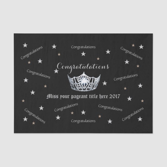 Miss America Congratulations Tissue Paper (Front)