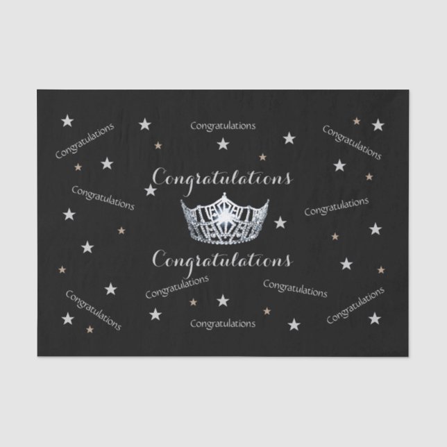 Miss America Congratulations Tissue Paper (Front)