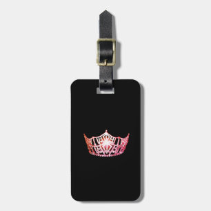 Miss America Coral Crown Luggage Tag-Vertical Tag