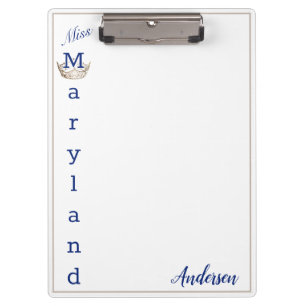 Miss America Crown Clipboard-Director Clipboard