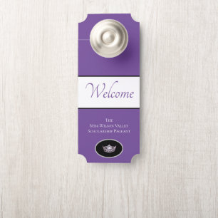 Miss America Crown Door Hanger Welcome Custom Name