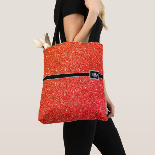 Miss America Crown Pageant Faux Glitter Tote Bag