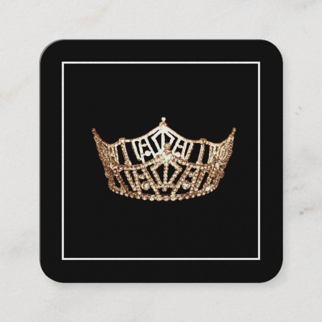 Miss America Gold Crown Business Cards (Front)