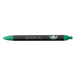 Miss America Green Crown Custom Ink Pen