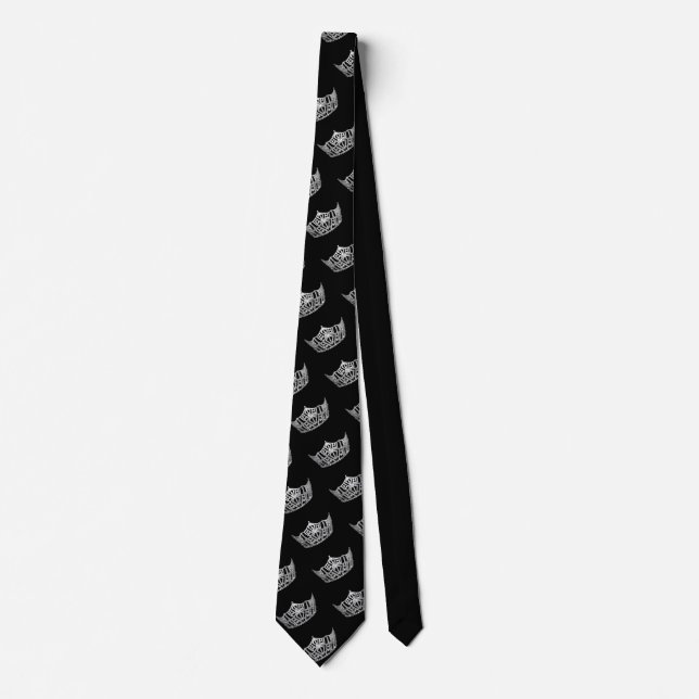 Miss America Grey Crown Men's Tie (Front)