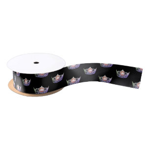 Miss America Lavender Silver Crown Satin Ribbon