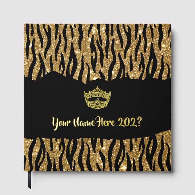 Miss America Like Crown Foil Scrapbook Foil  Guest Book (Front)