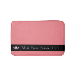 Miss America Pink Crown Bath Mat
