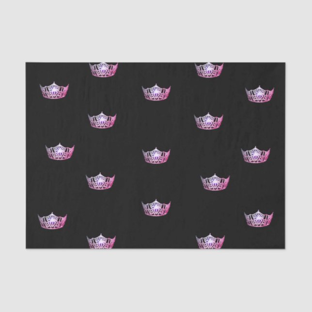Miss America Pink Crown Tissue Paper (Front)