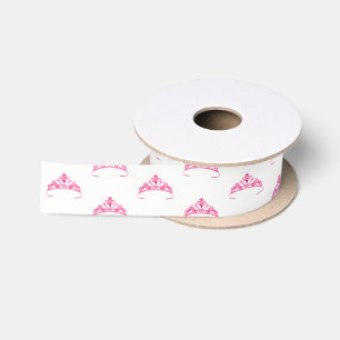 Miss America Pink Tiara Crown Satin Ribbon