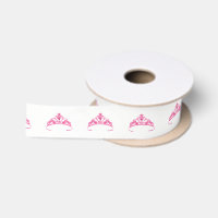 Miss America Pink Tiara Satin Ribbon-Pastel
