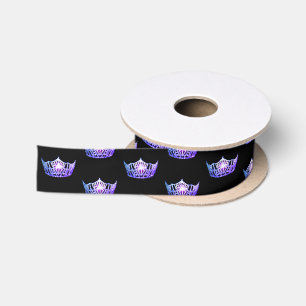 Miss America Purple Crown Satin Ribbon
