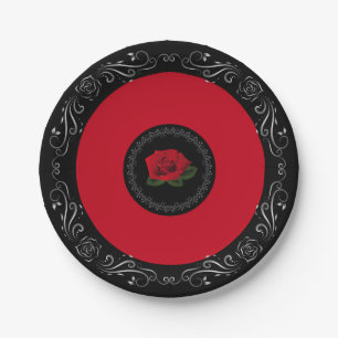 Miss America Red Rose 7" Paper Plates