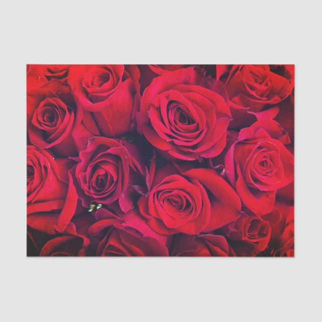 Miss America Red Roses Tissue Paper (Front)