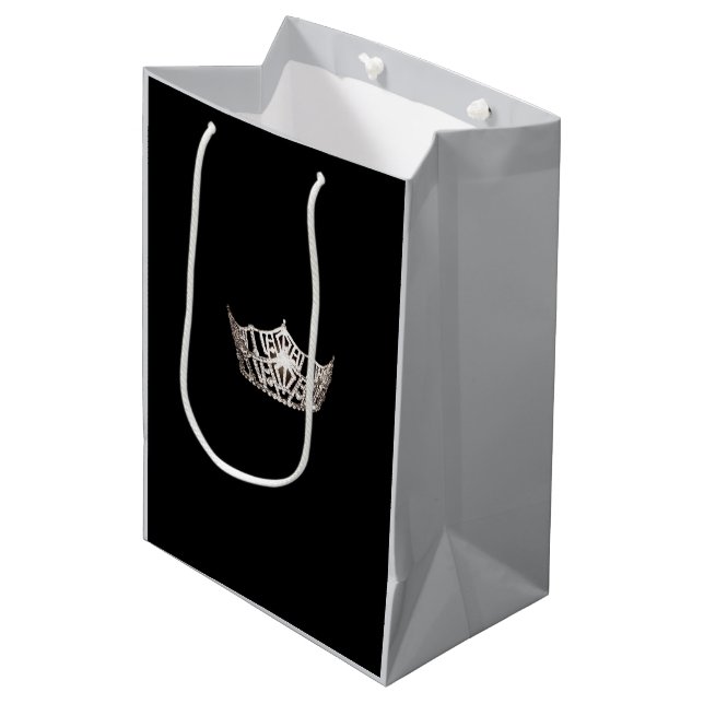 Miss America Silver Crown 2-Tone Gift Bag-Medium Medium Gift Bag (Front Angled)