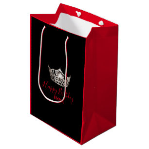 Miss America Silver Crown 2-Tone Gift Bag-Medium Medium Gift Bag