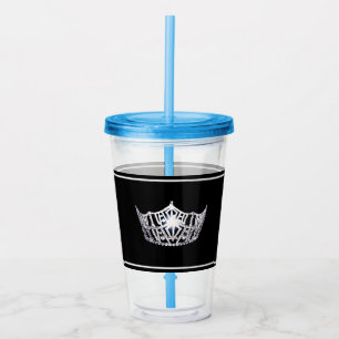 Miss America Silver Crown Acrylic Tumbler