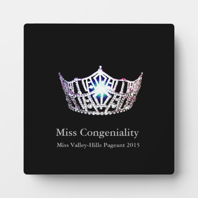 Miss America Silver Crown Awards Plaque (Front)