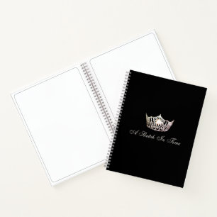 Miss America Silver Crown Custom Sketchbook Notebook