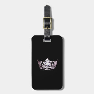 Miss America Silver Crown Luggage Tag-Vertical Luggage Tag