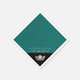 Miss America Silver Crown Paper Napkins