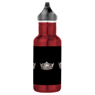 Miss America Silver Crown Pexagon Water Bottle