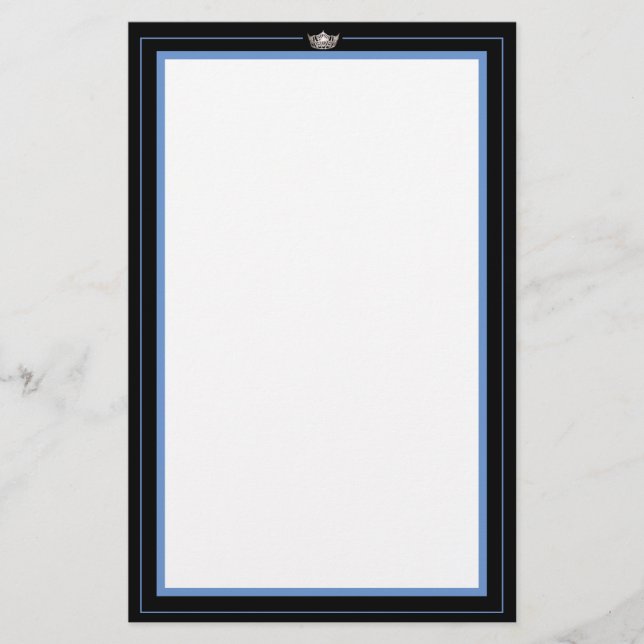Miss America Silver Crown Stationery Paper (Front)