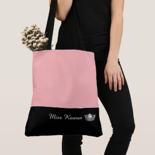 Miss America Silver Crown Tote Bag-Large Bag