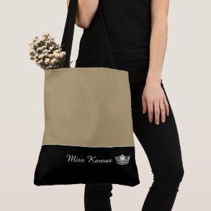 Miss America Silver Crown Tote Bag-Large Bag