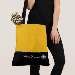 Miss America Silver Crown Tote Bag-Large Bag