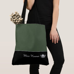 Miss America Silver Crown Tote Bag-Large Bag