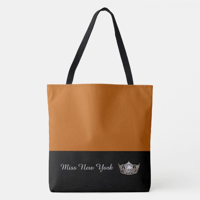Miss America Silver Crown Tote Bag-Large Pumpkin (Front)