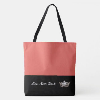 Miss America Silver Crown Tote Bag-Large Salmon Bag