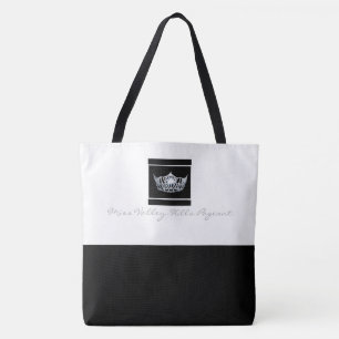 Miss America style Black Bottom Crown Tote Bag