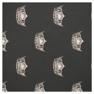 Miss America style Champagne Crown Fabric-by yard Fabric