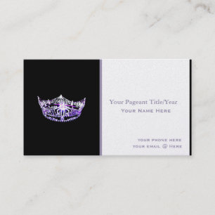Miss America style Crown Custom Business Cards