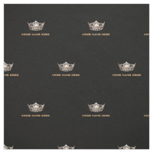 Miss America style Crown Custom Fabric