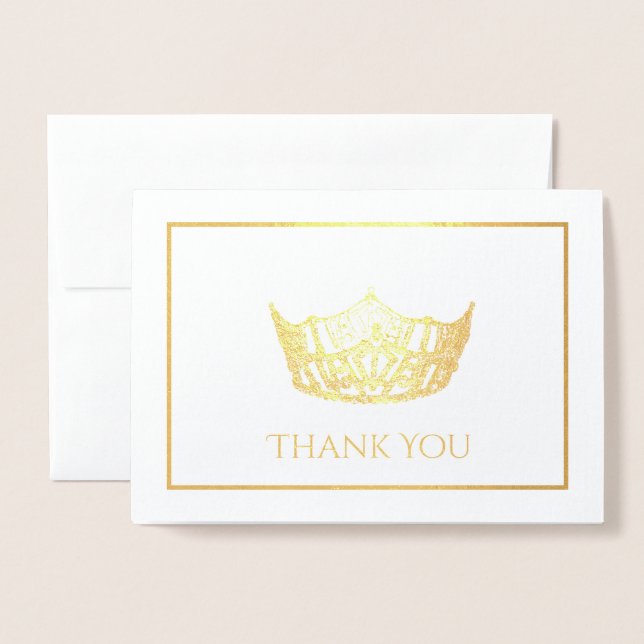Miss America Style Crown  Foil Card (Front With Envelope)