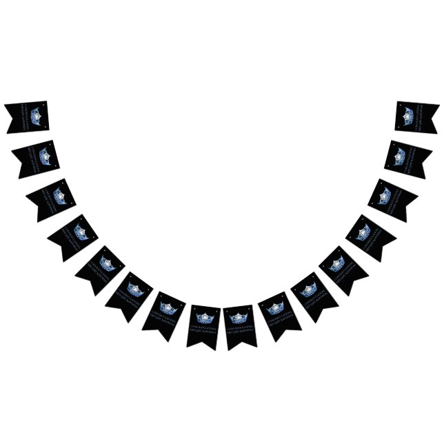 Miss America Style Crown Party Bunting Banner (All)