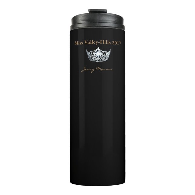 Miss America style Crown Thermal Tumbler (Front)
