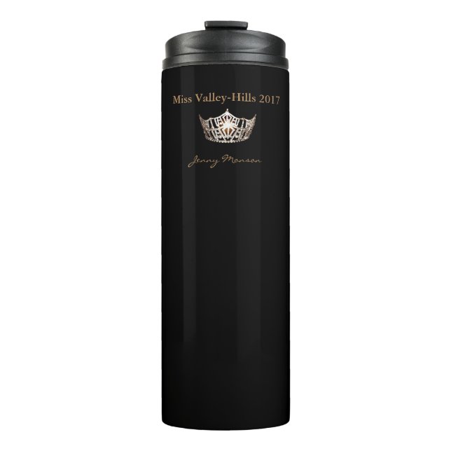 Miss America style Crown Thermal Tumbler (Front)