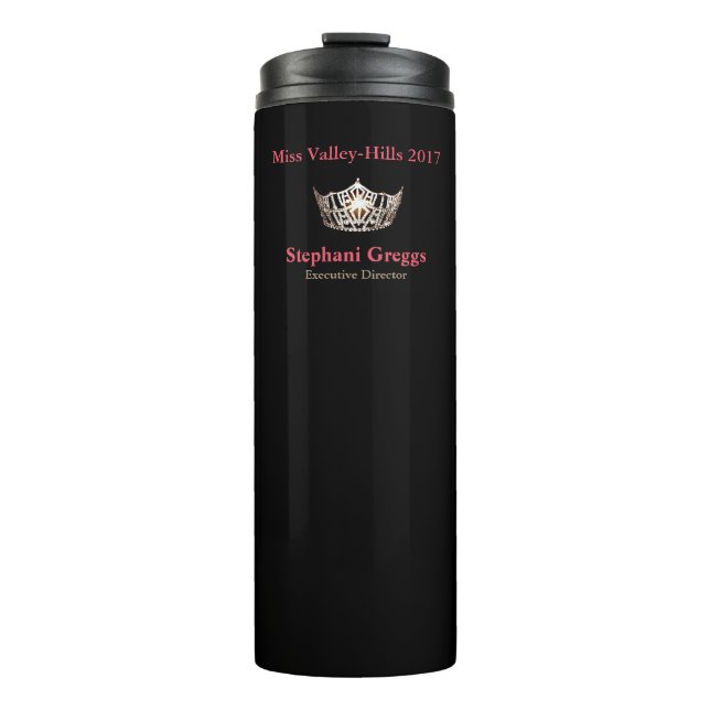 Miss America style Crown Thermal Tumbler (Front)