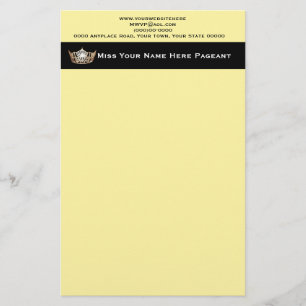 Miss America style Custom Letterhead