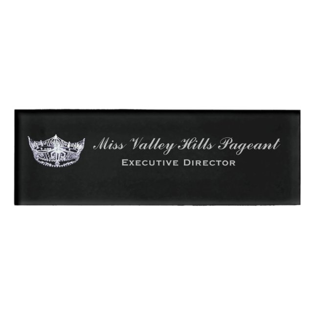 Miss America Style Custom Name Tag (Front)