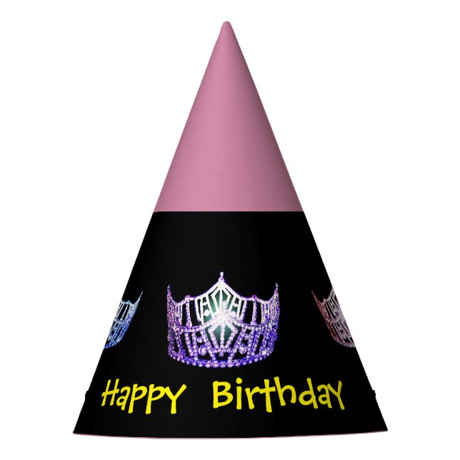 Miss America style Girls Crown Party Hat (Front)