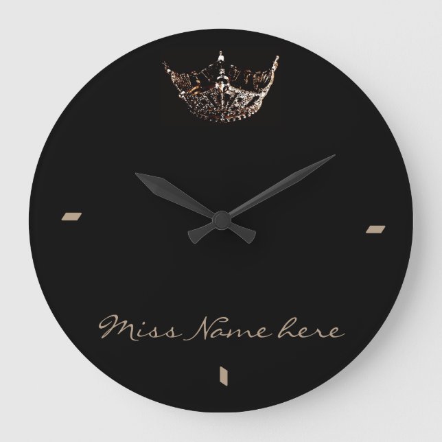 Miss America style Gold Crown Clock (Front)